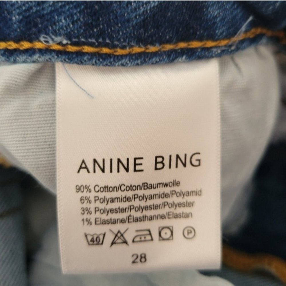 Anine Bing Gabe Mid Rise Ankle Skinny Jeans 28 NWT - Picture 11 of 11